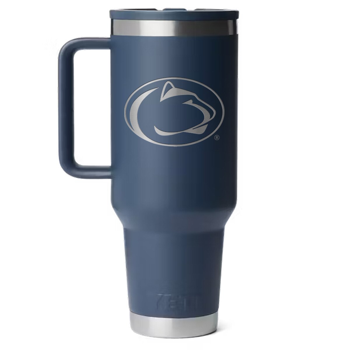 Yeti 40oz navy travel mug with Penn State Athletic Logo